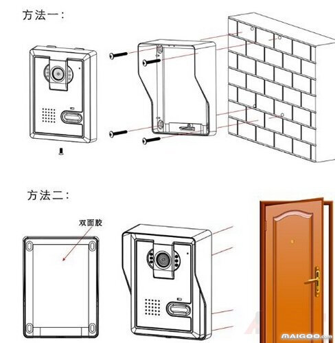 可视电话门铃怎么安装 门禁对讲可视门铃安装指南 