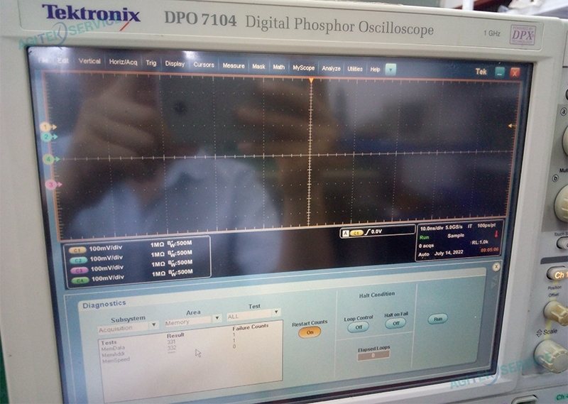 泰克示波器DPO7104面板旋钮失效维修 